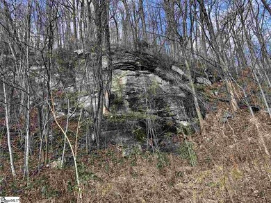 Waterfall has been built into the rock formation.
