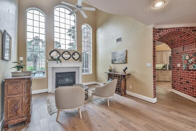 High ceilings and a great view of the backyard