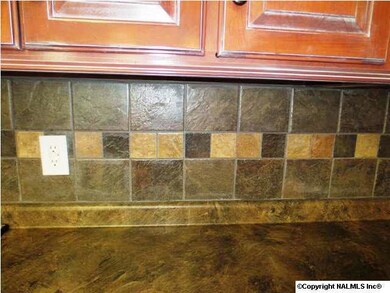 Tile back splash.