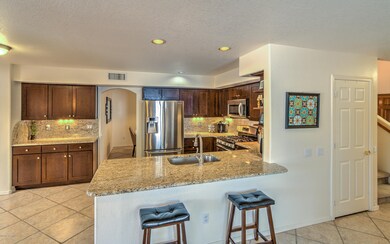 Big Granite Countertop & Backsplash