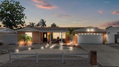Solar lighting accents front yard