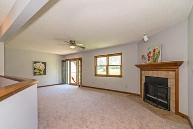 Large Open Living Room with Fireplace
