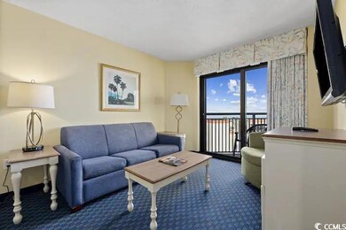 View of carpeted living room