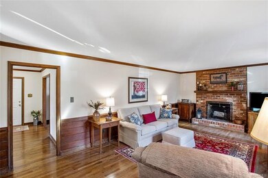 Beautiful wood-burning brick fireplace