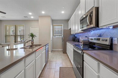 Quartz countertops throughout