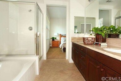 Master bath with garden tub, walk in shower, and m