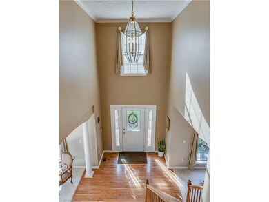 View from landing looking into foyer