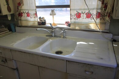 Antique enamel double sink