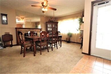 Living room being used as a dining room