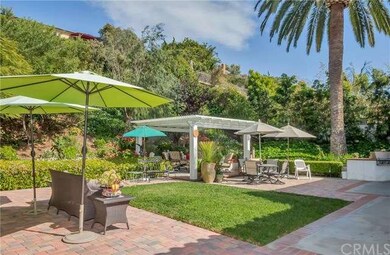 Beautiful backyard with gazebo and firepit. Mature