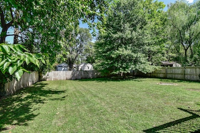 Large fenced backyard