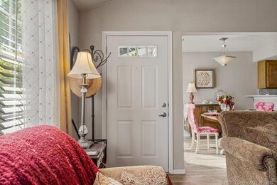 Entryway with light wood-style floors
