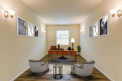 Virtually Staged. Study/library offers a unique space to retreat in serenity while reading or working.