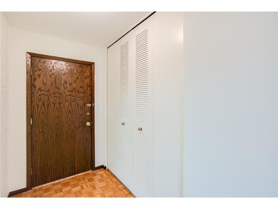 Foyer with Parquet Flooring