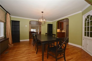 Expansive dining room with direct access to living