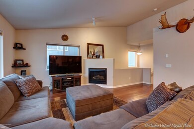 Cozy gas fireplace