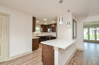 Shot from the breakfast room towards the kitchen a