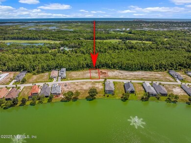Aerial view with red arrow Overhead