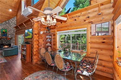 Antler lighting fixture over the dining area