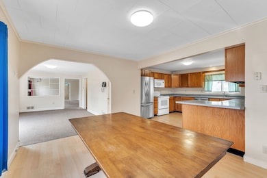 From kitchen looking to living area