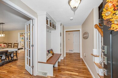 Custom Built in Bench with Cubby Storage at Front 