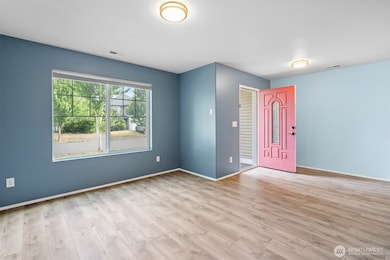 Come on in! Two tone color paint with white trim accent.