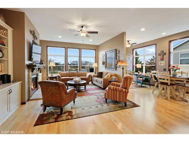 Great room with plenty of natural light, and a fir