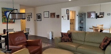 Living room into dining room