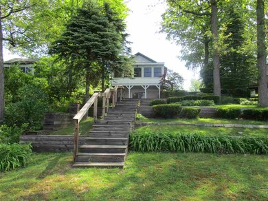View of the back of the house from the dock.