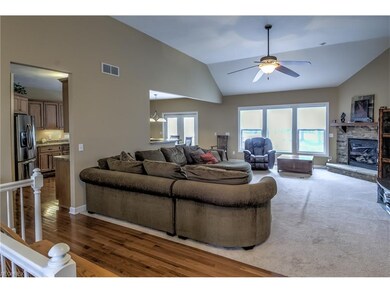 Living room with fireplace