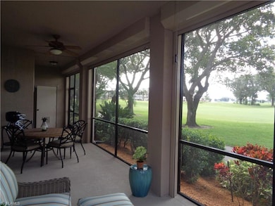 Sunroom / solarium featuring ceiling fan