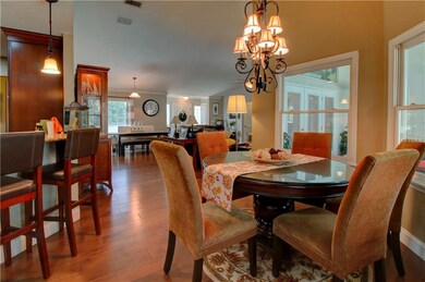 Breakfast nook looking into family - dining room