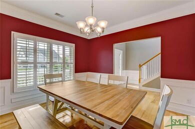 Large dining room just off foyer  with judge panel