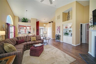 Open concept living with great sight lines from the kitchen through the great room.