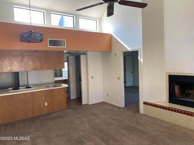 Living room towards kitchen, view 2