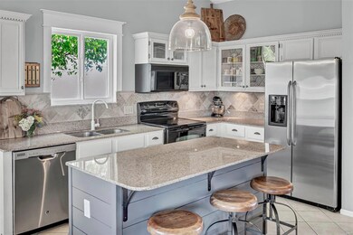 Granite countertops, tile backsplash