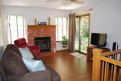 living room with gas starter fireplace