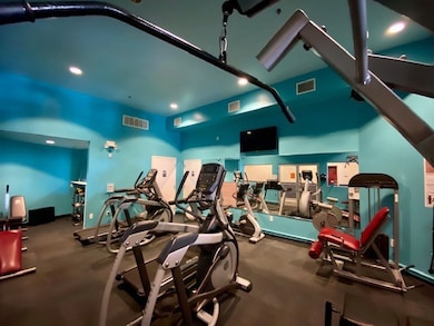 Gym with 2 treadmills, 2 ellipticals, 1 recumbent
