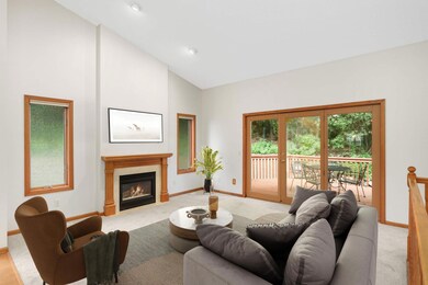 virtually staged, but the fireplace and view are very real!