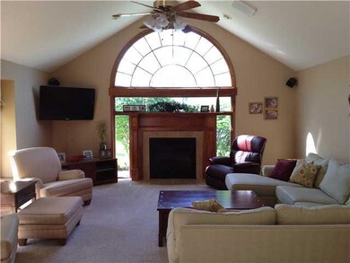 Family Room. New gas fireplace with custom built m