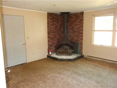 Family Room. Family room with wood burning firepla