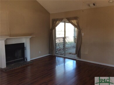 View of patio from living room.