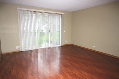 Wood laminate flooring and sliding door to the out