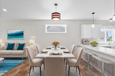 virtually staged dining room