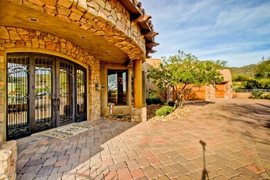 Elegant double iron door entry way