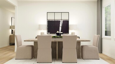 Dining room featuring light wood-type flooring