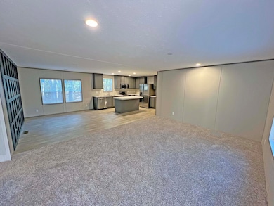 Family room into kitchen