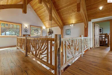 Custom designed wood work on catwalk above the gre