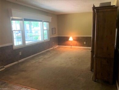 Living room, Levelor retractable shades.