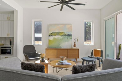 Living room with ceiling fan